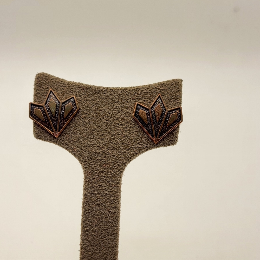 Vintage Copper Pierced Stud earrings